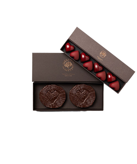 Les créations de la Saint-Valentin : Le Duo de cœurs de bouleau et coffret de 8 petits cœurs