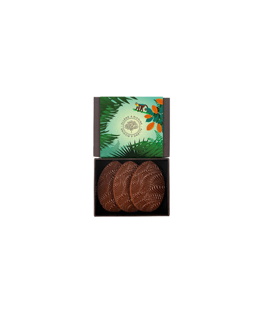 Coffret de 3 oeufs à plat de palmier - Chocolat au lait et praliné noisette