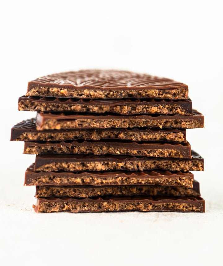 Coffret de 3 oeufs à plat de palmier - Chocolat noir et praliné noisette