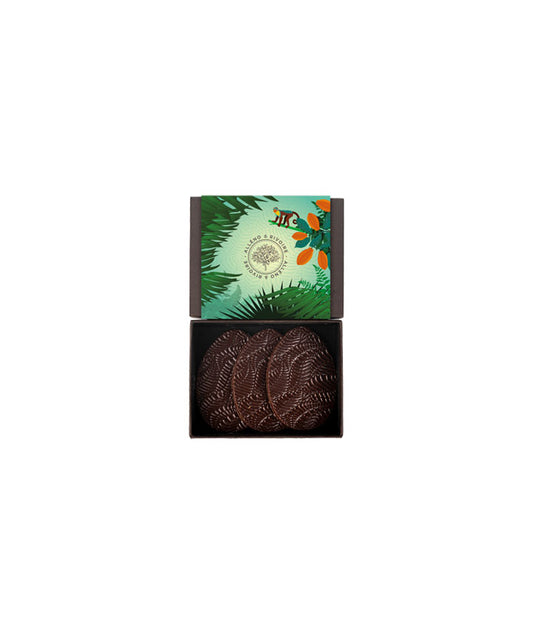 Coffret de 3 oeufs à plat de palmier - Chocolat noir et praliné noisette