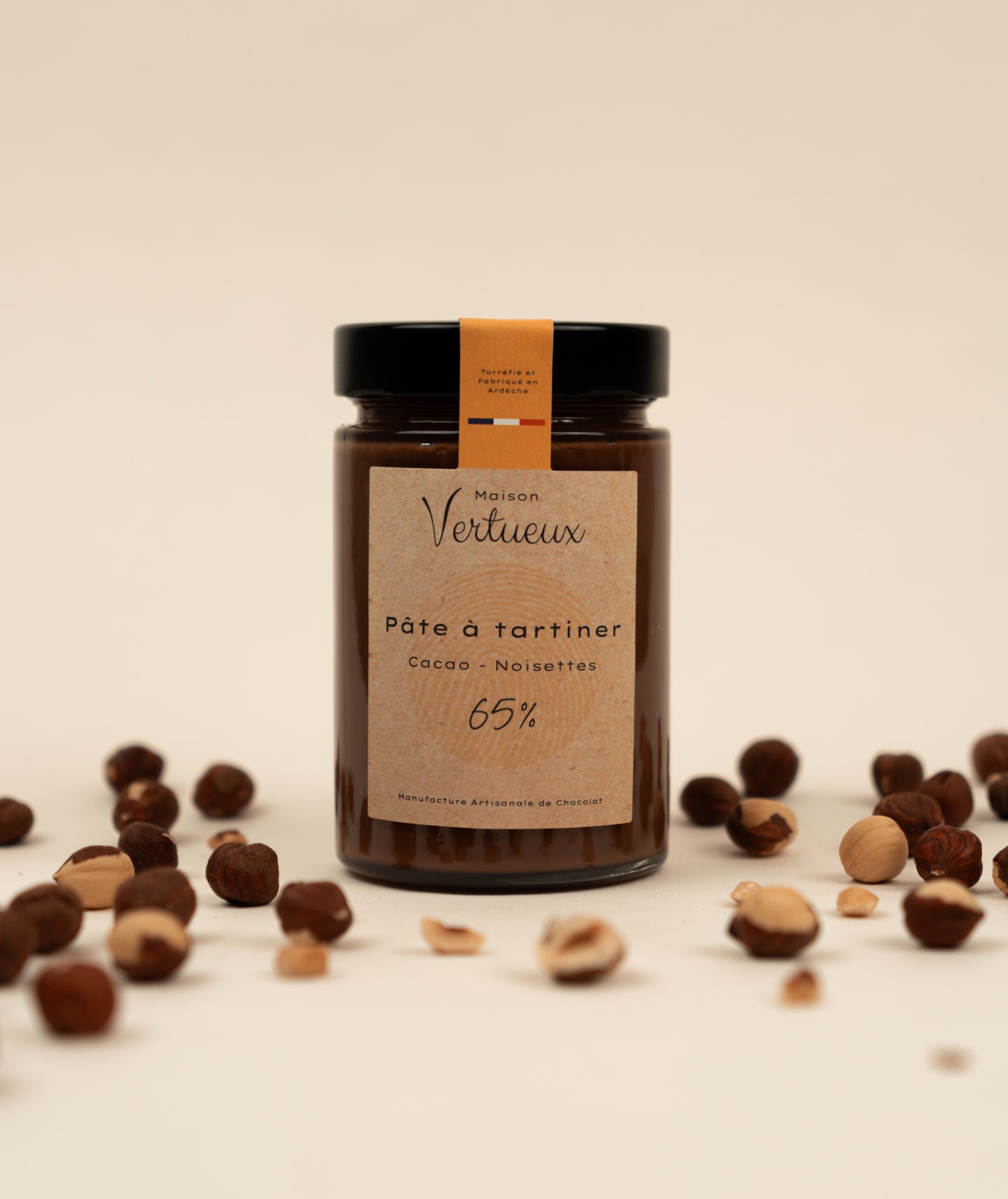 Pâte à tartiner cacao noisette 65%