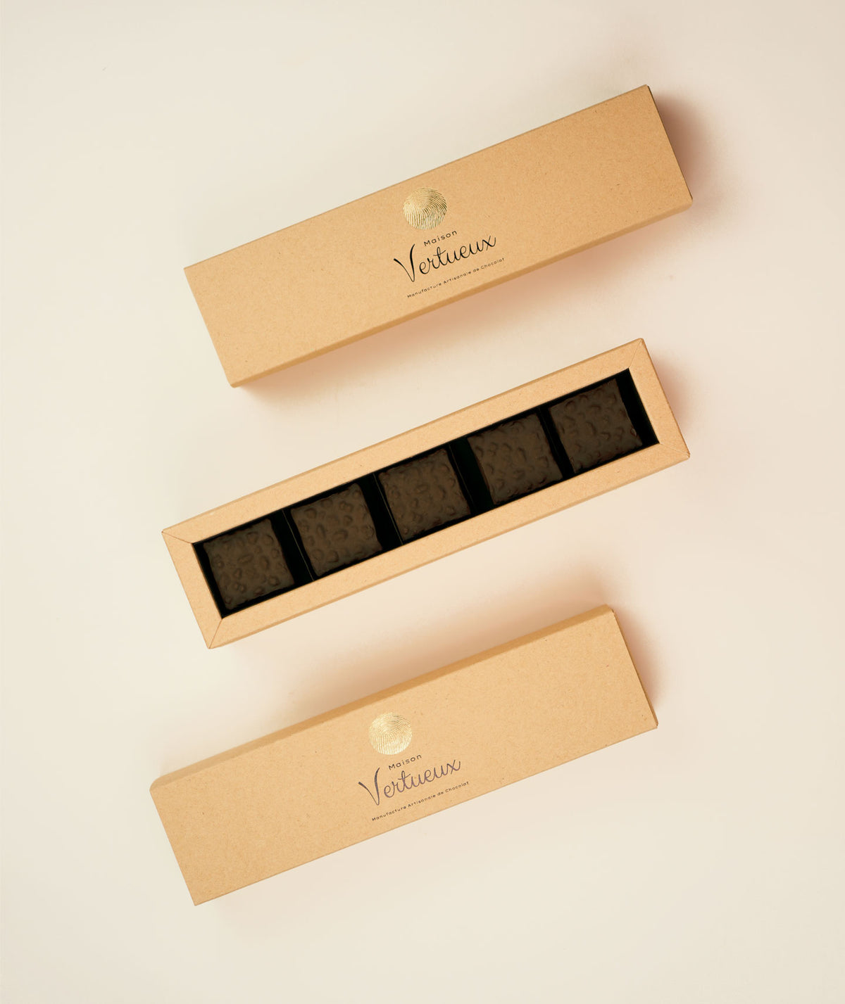 Coffret 5 rochers chocolat noir