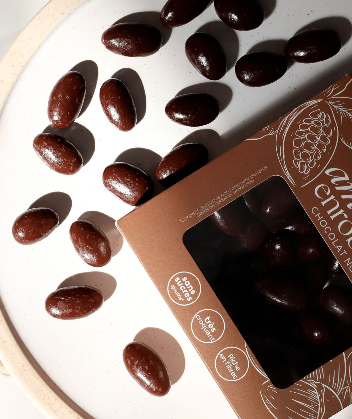 Amandes enrobées de chocolat noir - Süvy