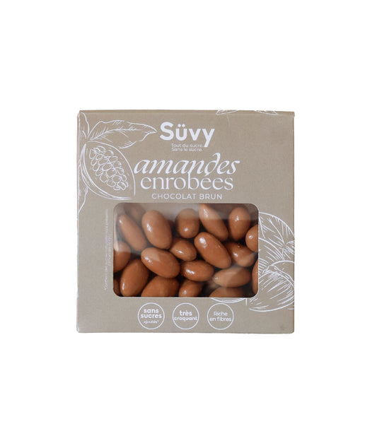 Amandes enrobées de chocolat brun - Suvy