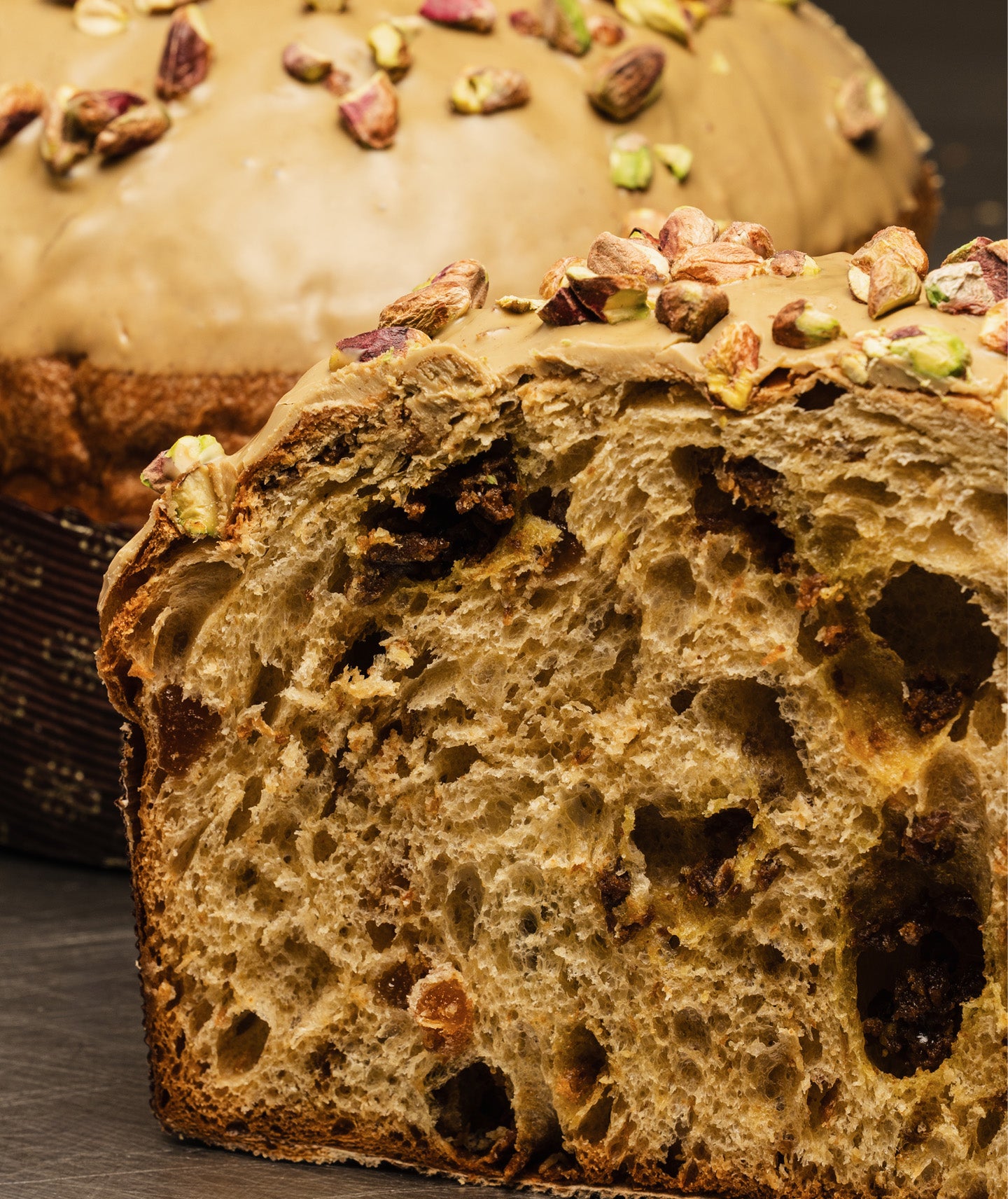 Panettone pistache et fleur d'oranger x Christophe Louie