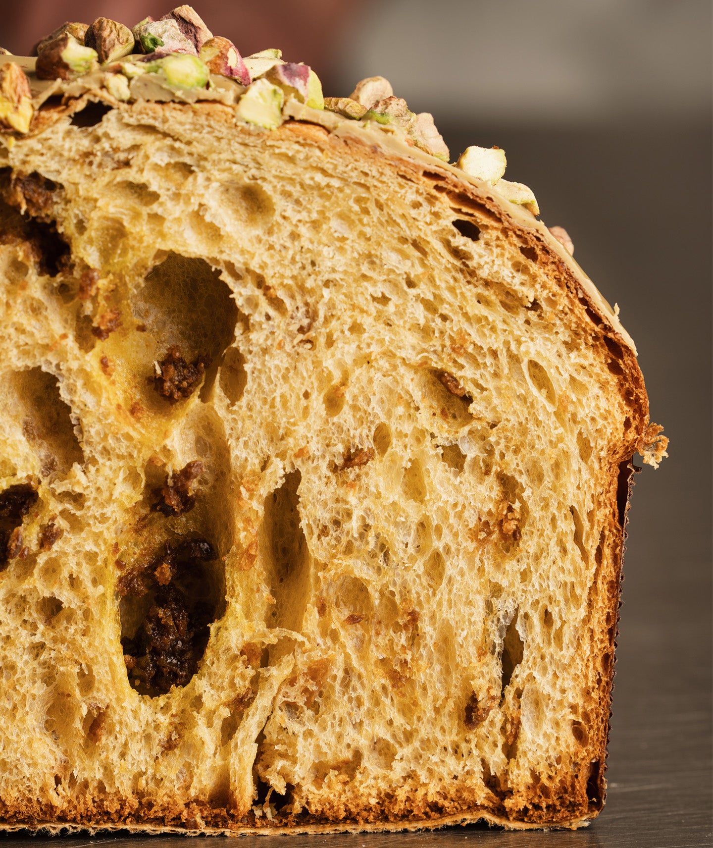Panettone pistache et fleur d'oranger x Christophe Louie