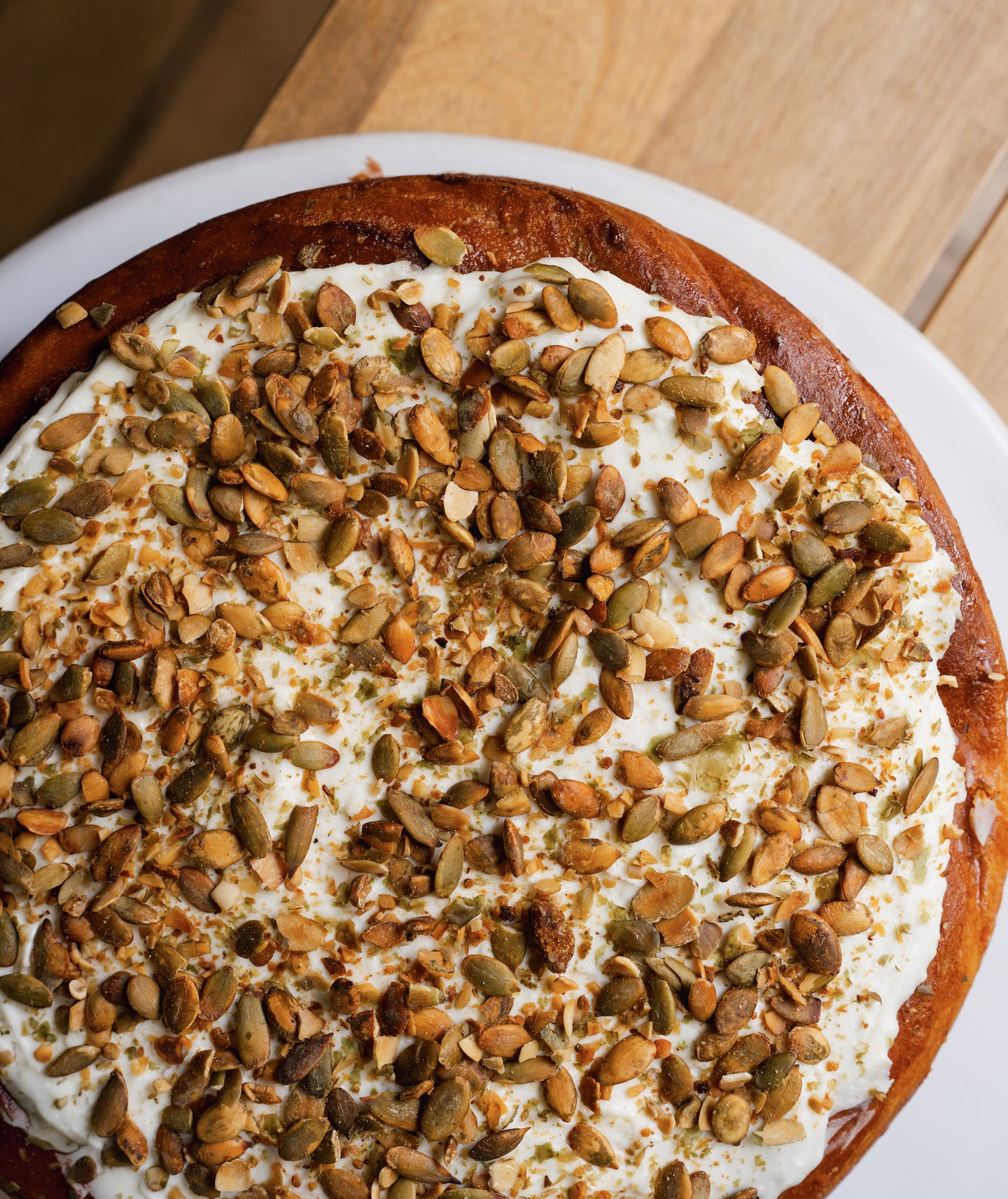 Carrot cake Labneh et graines de courge