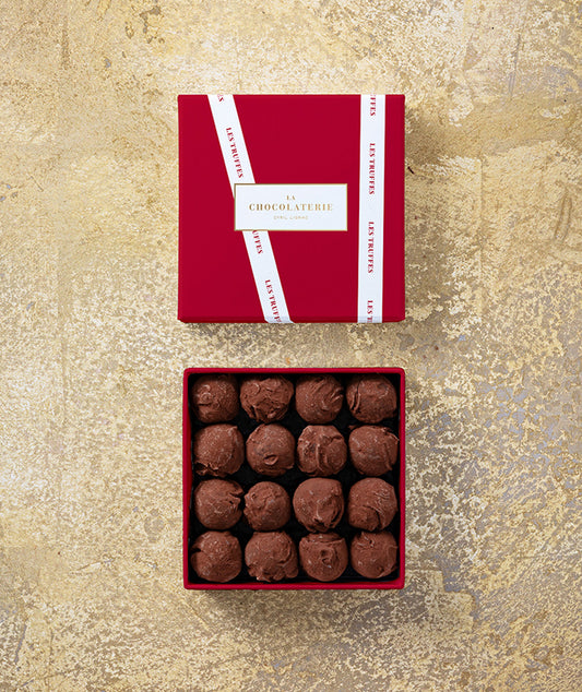 Coffret de 16 truffes au chocolat noir
