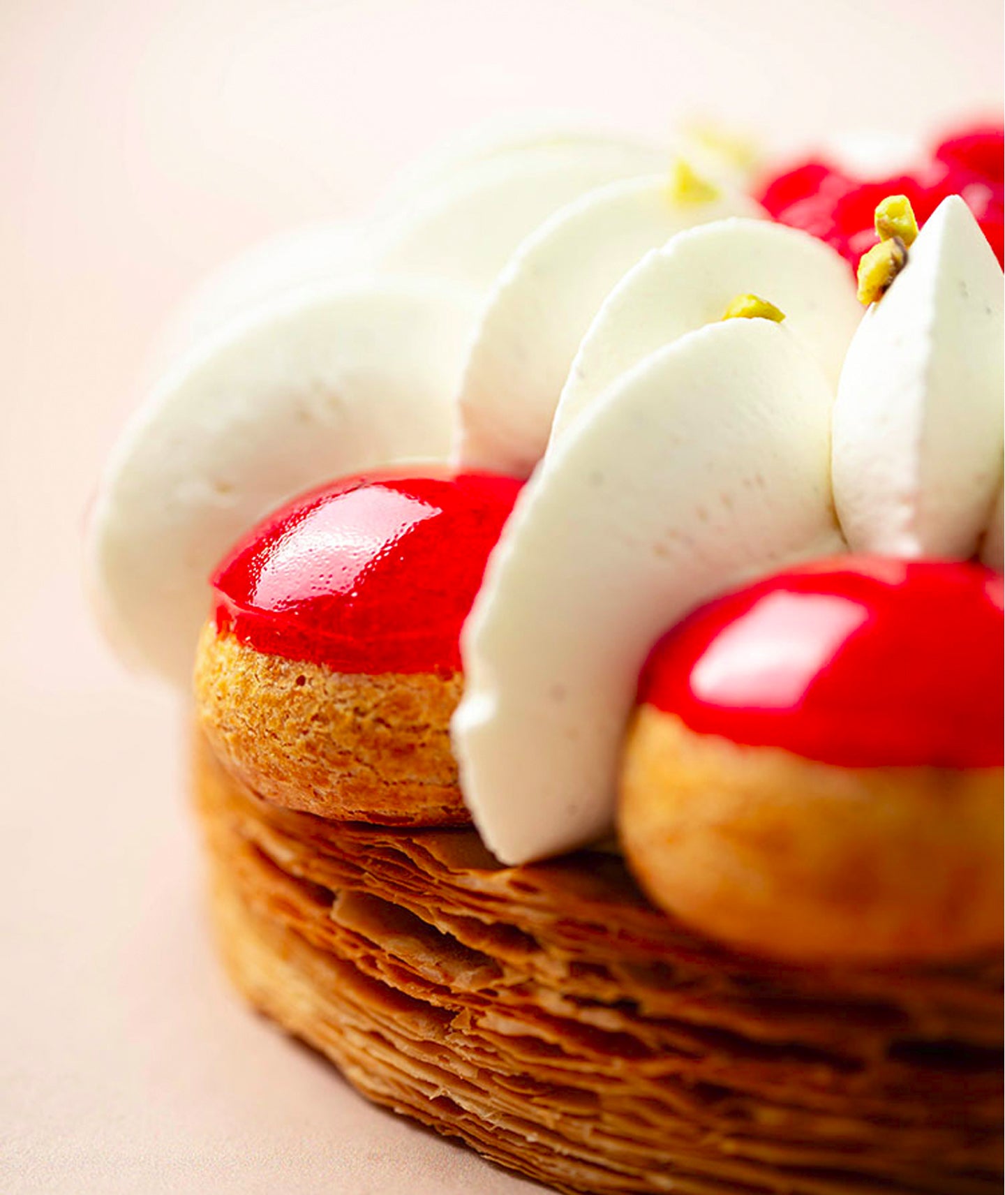 Saint-Honoré framboise et pistache - Individuel