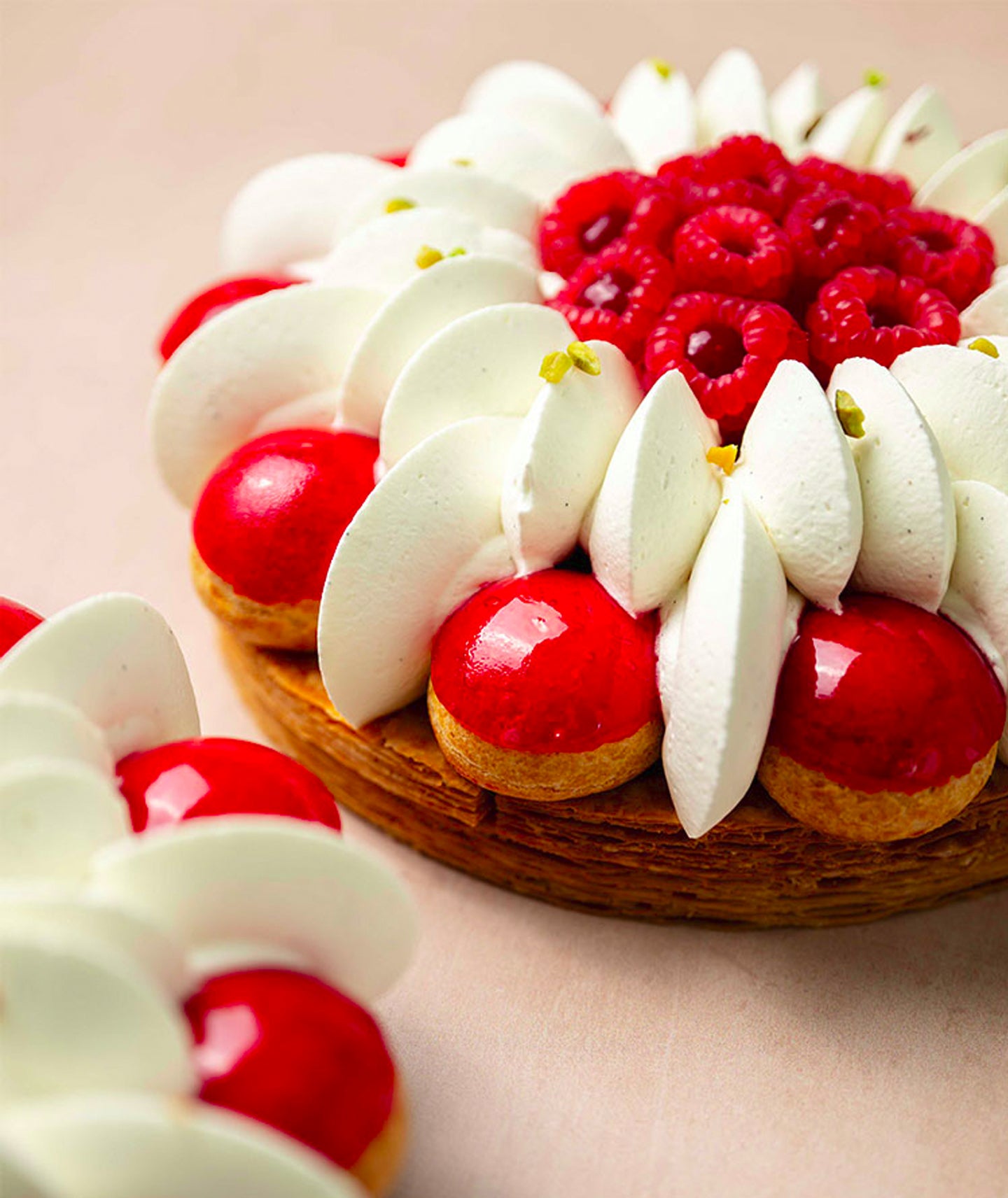 Saint-Honoré framboise et pistache - Individuel