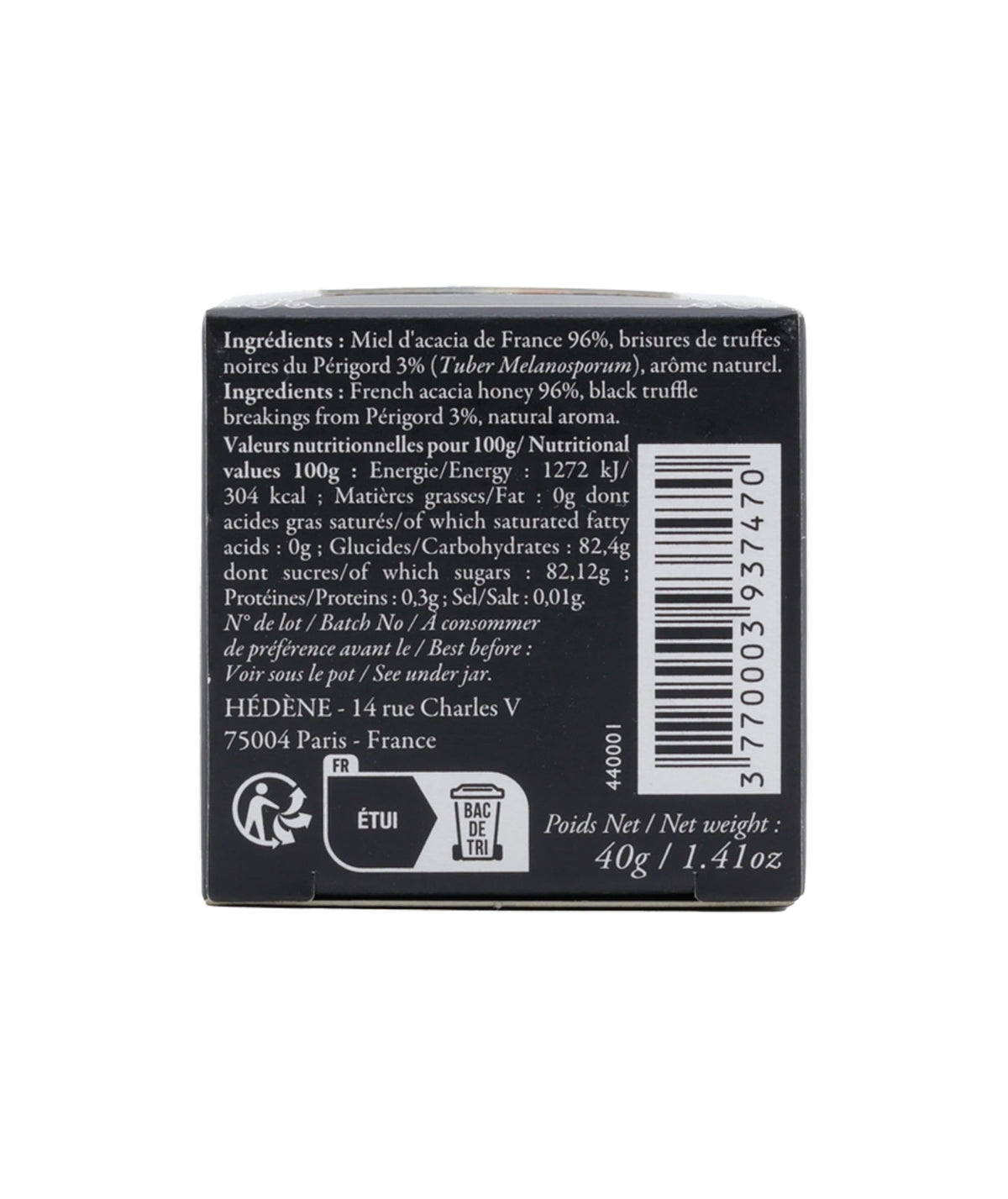 Coffret miel acacia et truffes noires