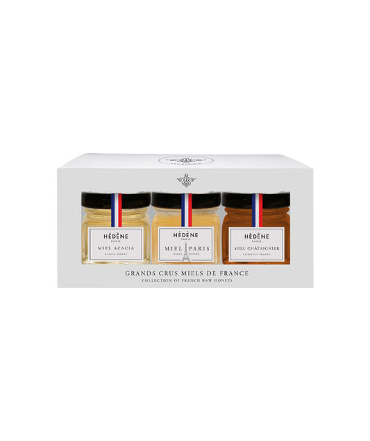 Coffret de miels Paris Je t'aime vue face aux Galeries Lafayette Le Gourmet