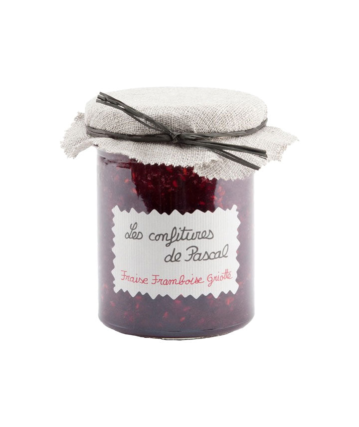 Confiture extra artisanale fraise framboise griotte - Bio