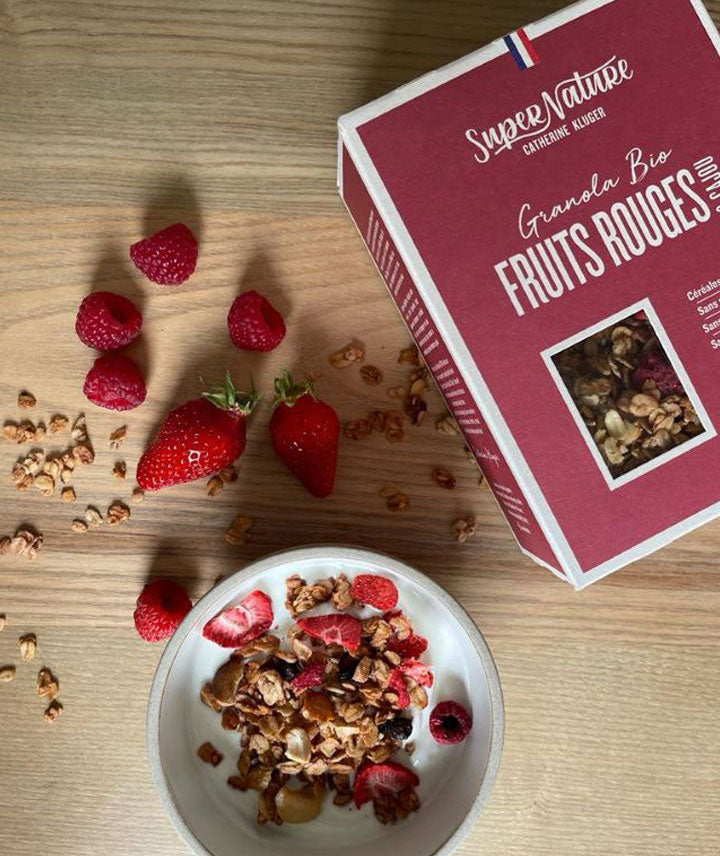 Granola fruits rouges bio