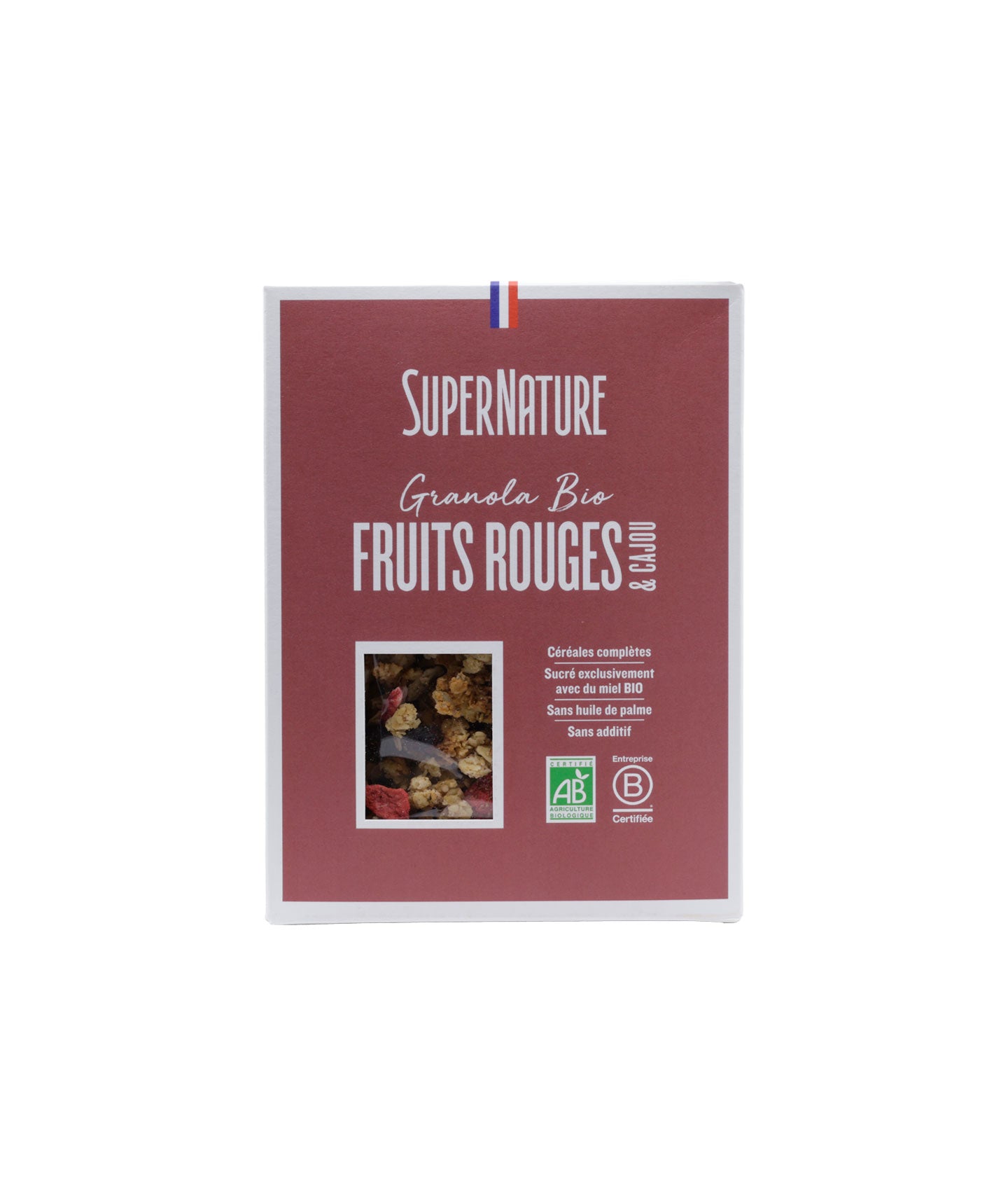 Granola fruits rouges bio
