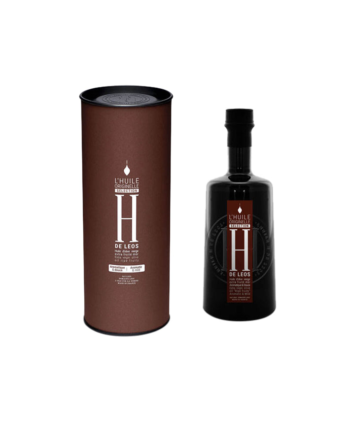 Huile d'olive sélection fruité mur Domaine de Leos avec étui - 25cl