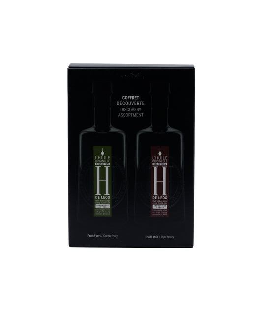 Coffret découverte huile Domaine de Leos fruité vert + Mur  - 10cl