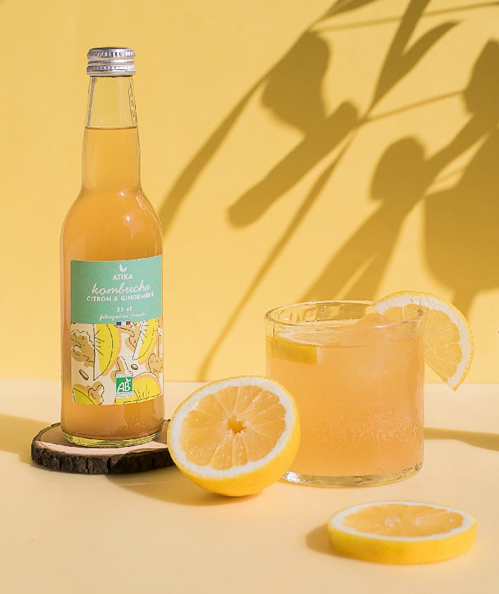 Kombucha citron gingembre bio