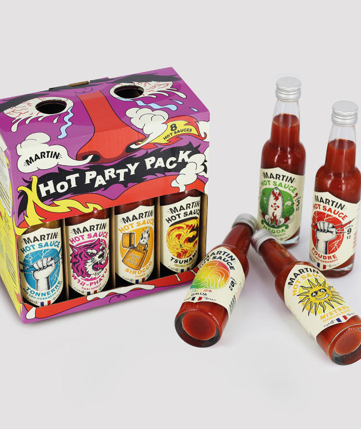 Coffret 8 sauces "Hot Party"