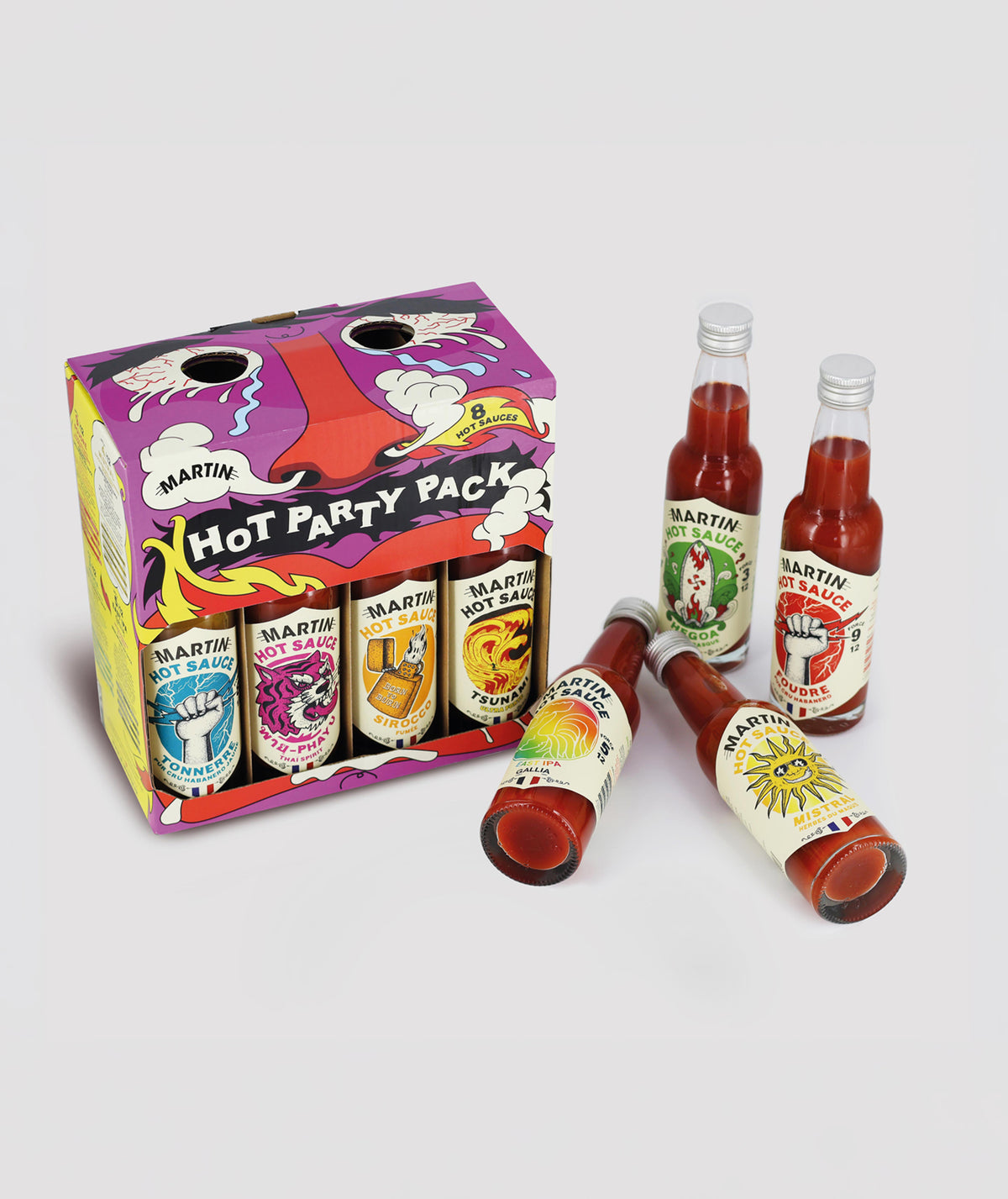 Coffret 8 sauces "Hot Party"
