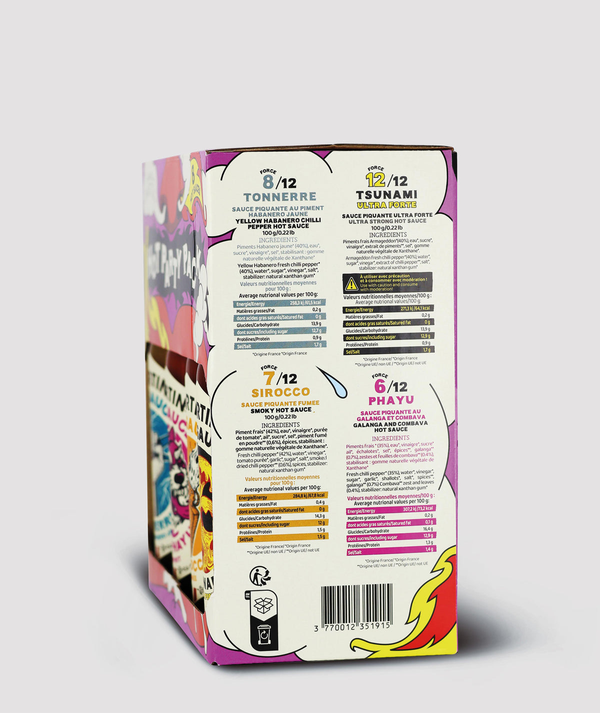Coffret 8 sauces "Hot Party"