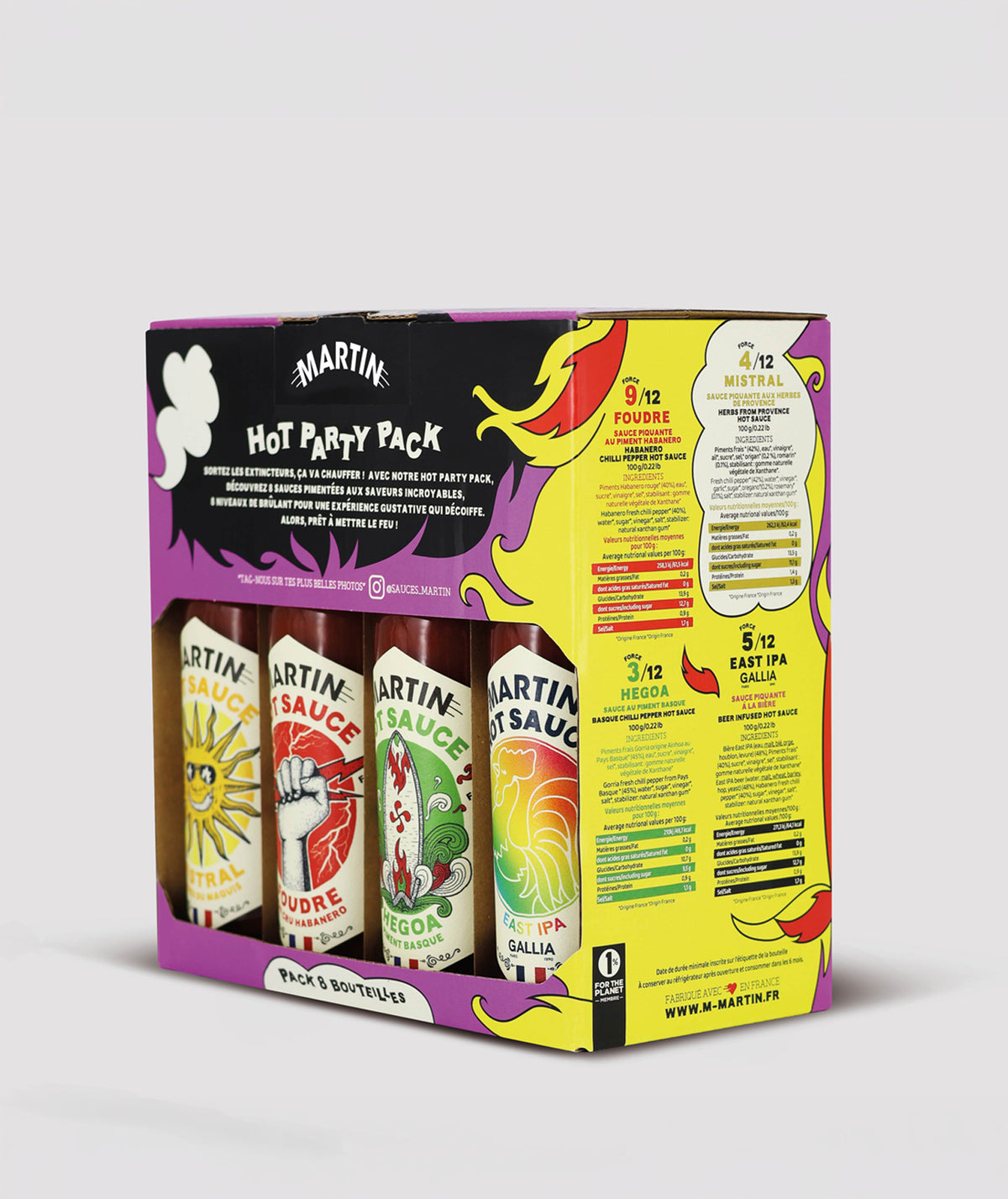 Coffret 8 sauces "Hot Party"