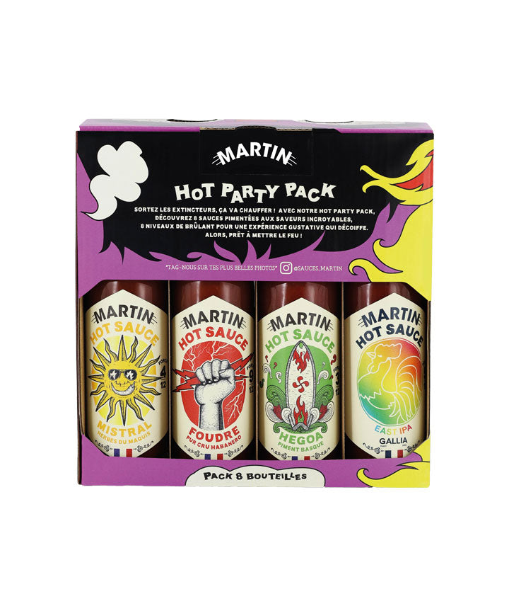Coffret 8 sauces "Hot Party"