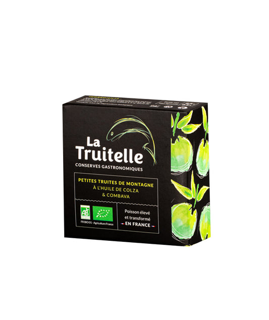 Petites truites de montagne à l'huile de colza et combava bio