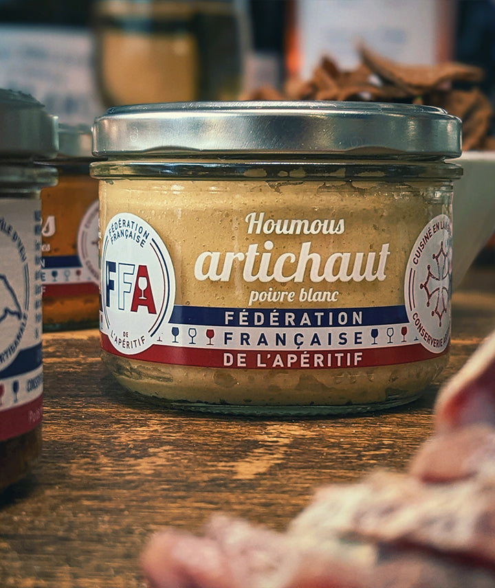 Houmous artichaut au poivre blanc