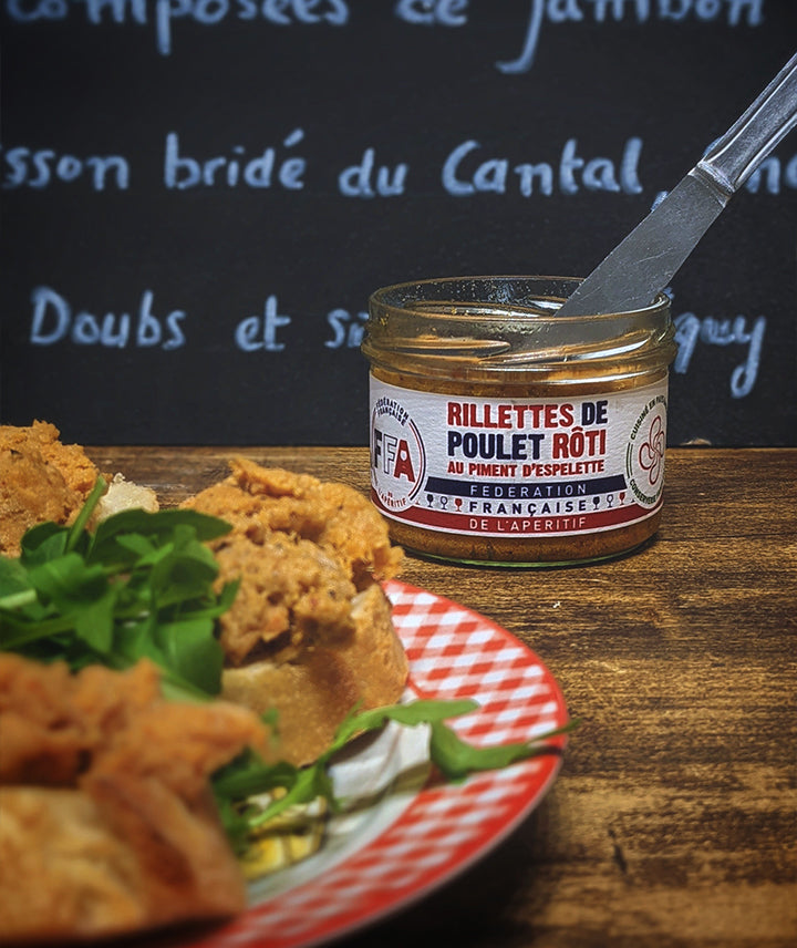 Rillettes de poulet rôti au piment d'espelette