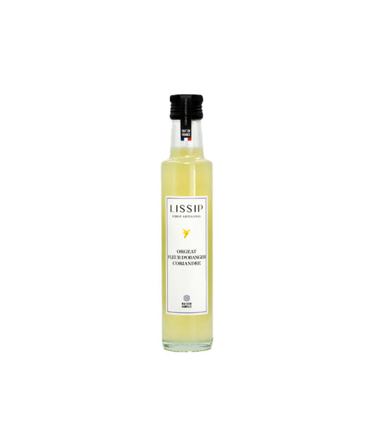 Sirop d'orgeat, fleur d'oranger et coriandre