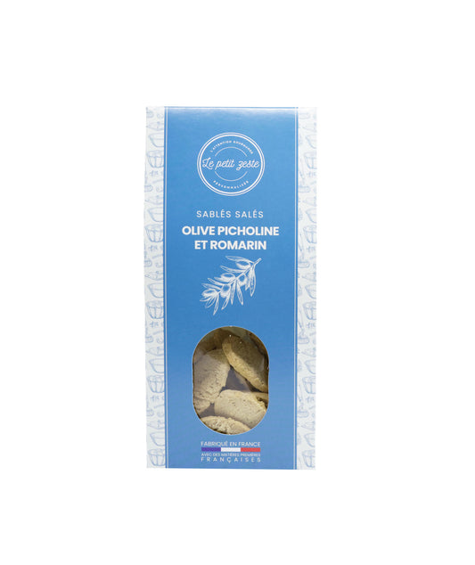 Sablés salés au olive picholine et romarin