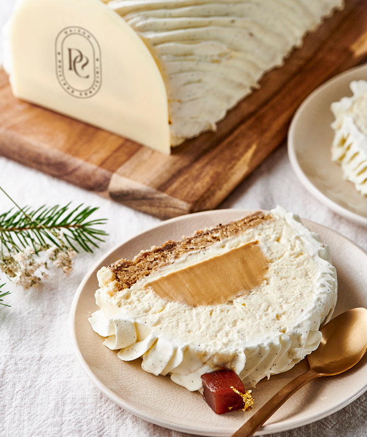 Bûche Vanille Caramel - 6 / 8 personnes