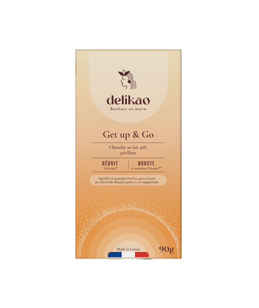 Tablette chocolat au lait 40% pétillant - Get Up & Go