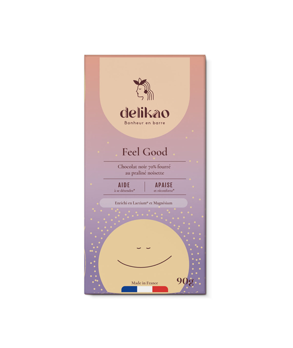 Tablette chocolat 70% praliné noisette - Feel Good