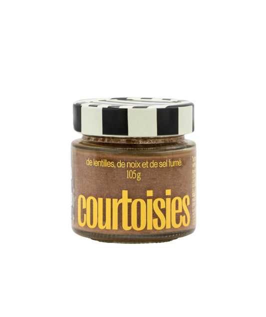 Tartinable de lentilles, de noix et de sel fumé