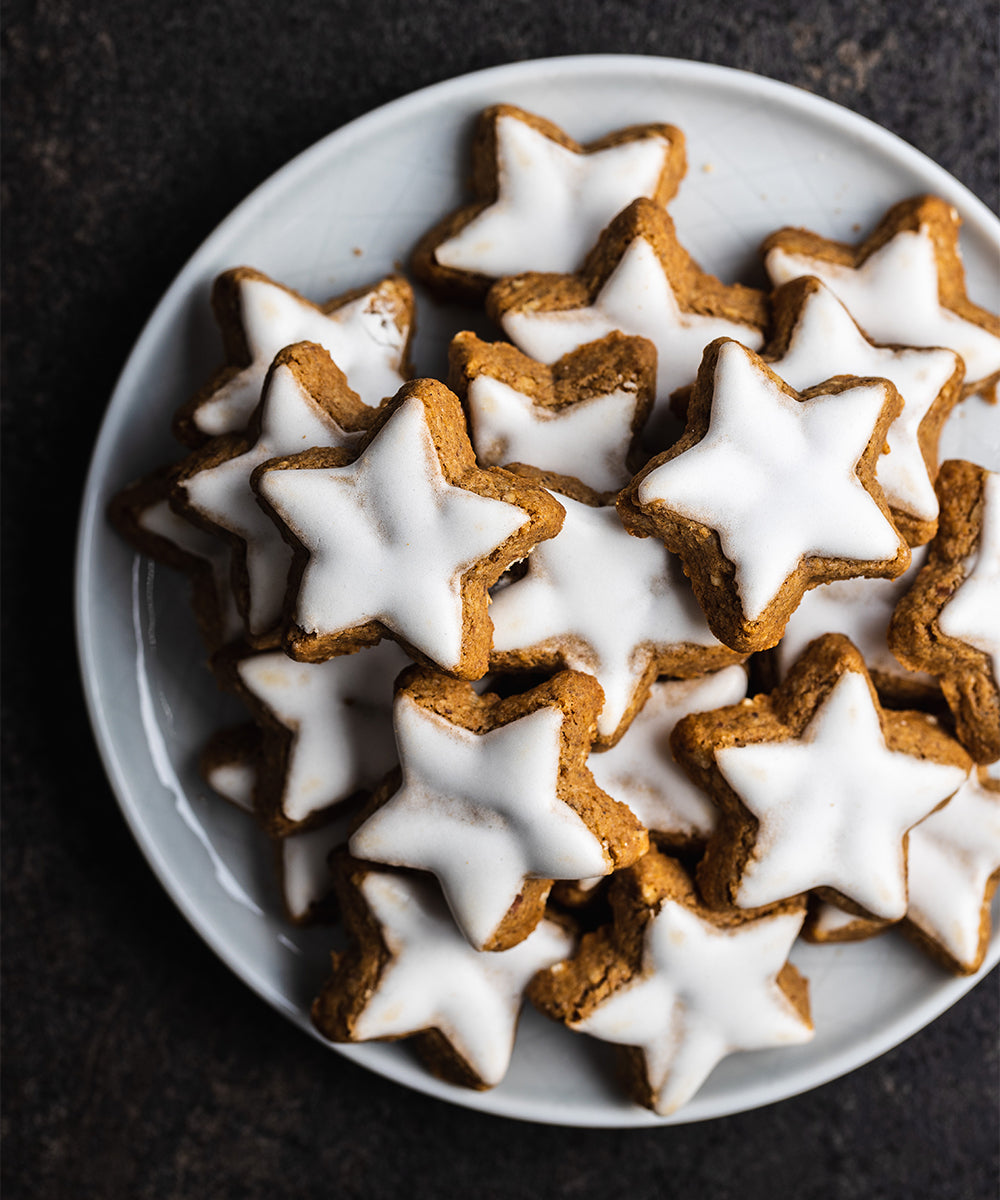 Sachet de biscuits étoile à la noisettes et la cannelle
