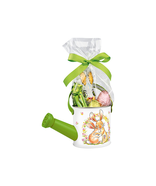 Arrosoir métallique garni de chocolats