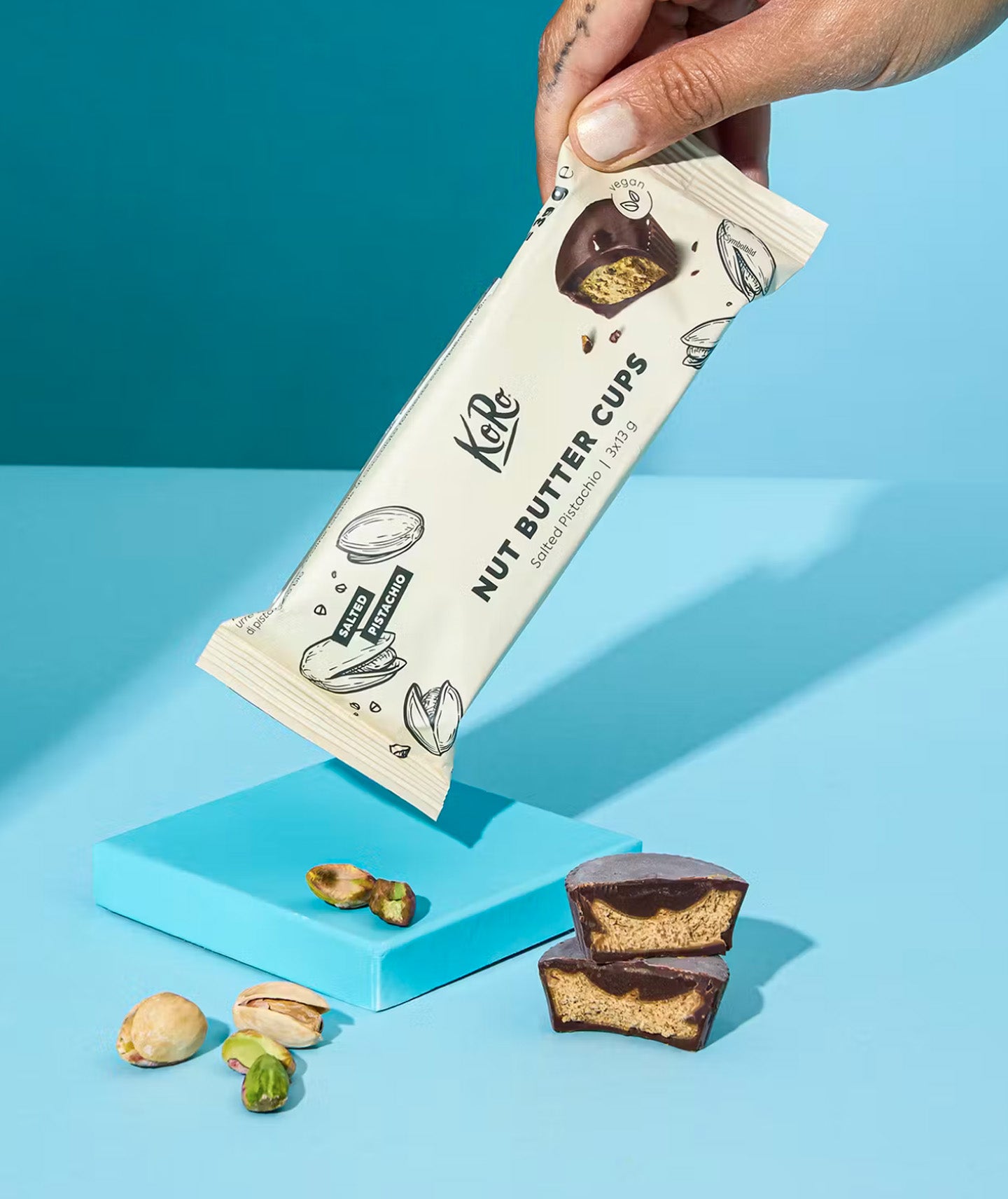 Nut Butter Cups pistaches salées chocolat noir bio - 3 x 13 g