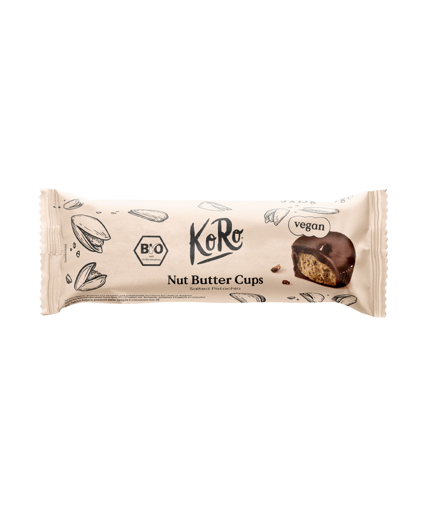 Nut Butter Cups pistaches salées chocolat noir bio - 3 x 13 g