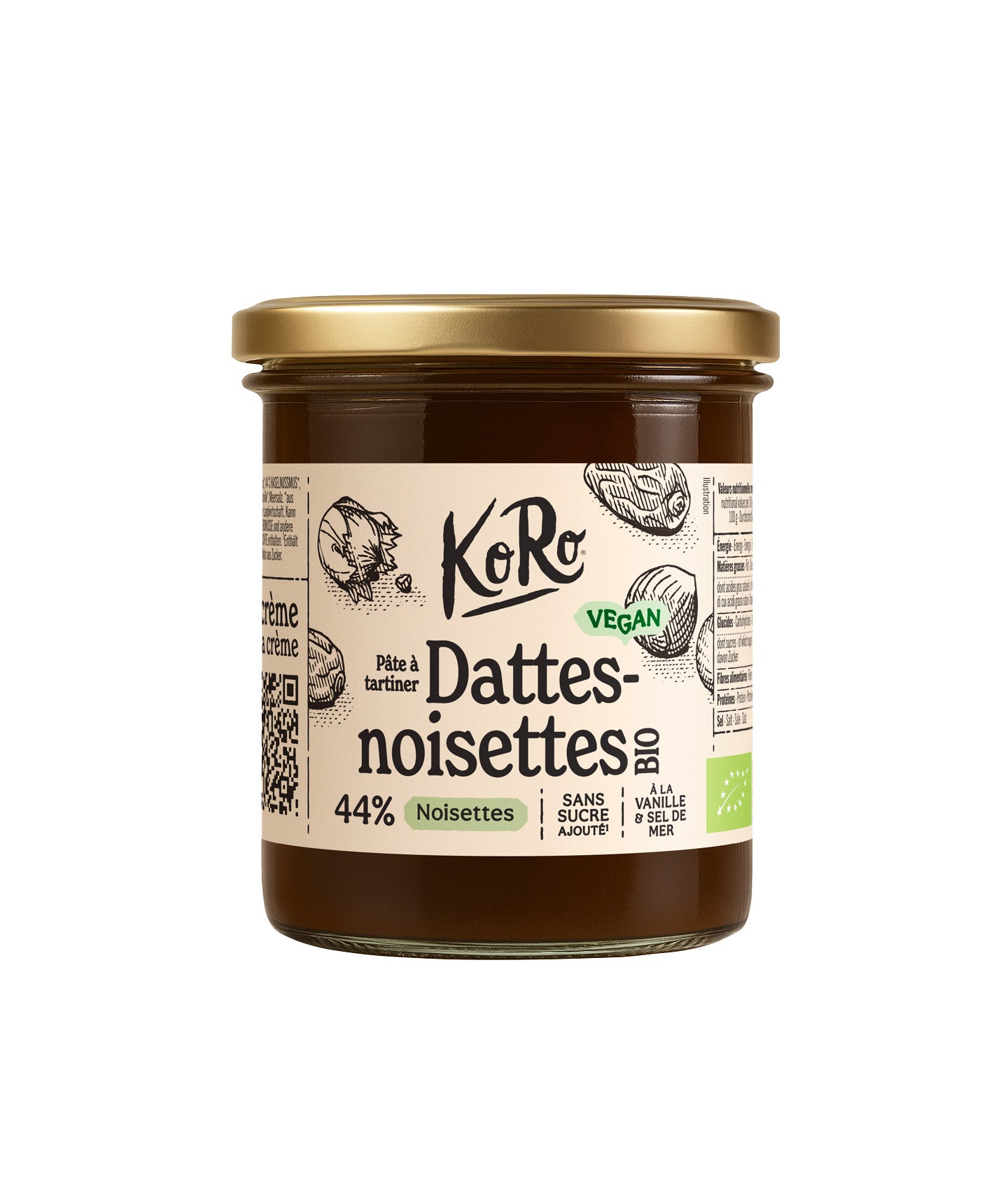Pâte à tartiner dattes noisettes bio