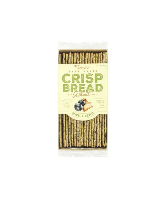 Crispbread aux olives et ail