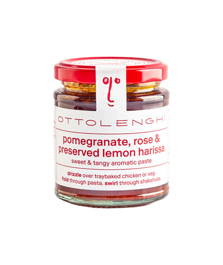 Harissa à la grenade, à la rose et au citron confit