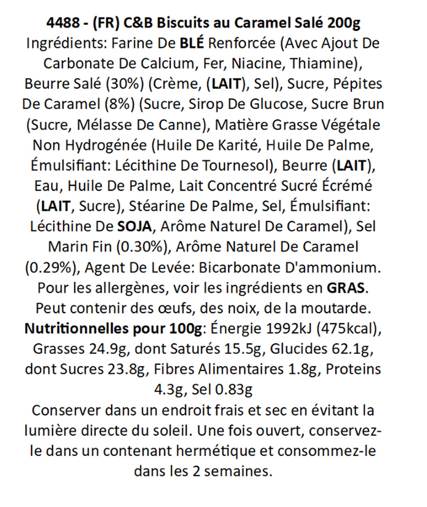 C&B - Biscuits au caramel au beurre salé