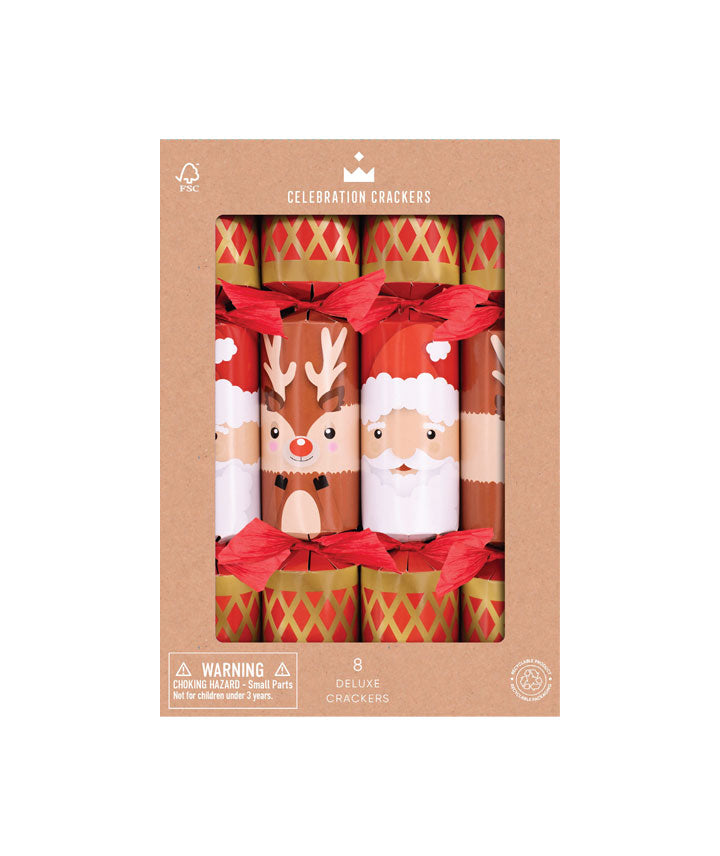 Crackers Santa & Reindeer - 8 pièces