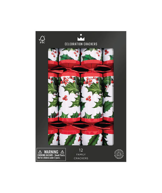 Crackers Holly Berry - 12 pièces