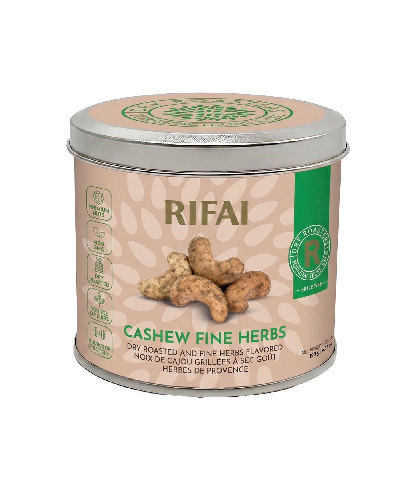 Noix de cajou grillées à sec goût herbes de provence