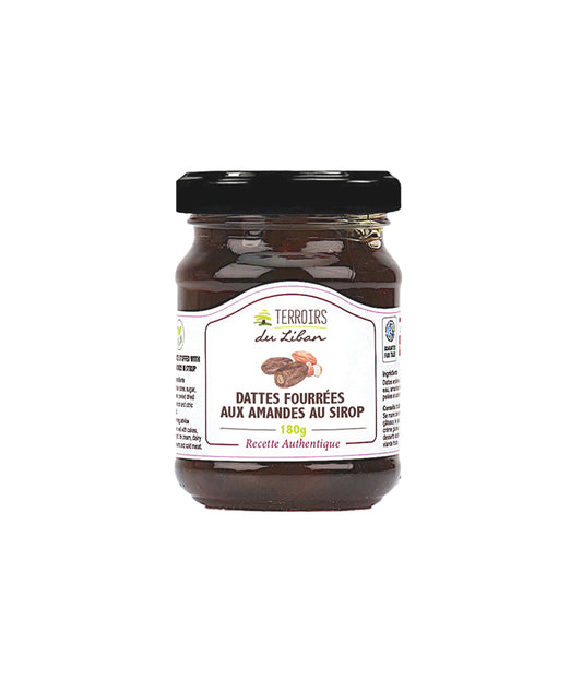 Dattes fourrées aux amandes au sirop