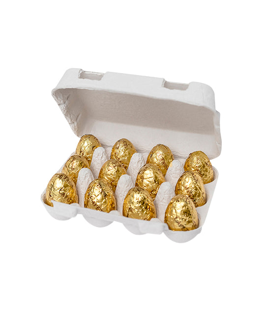 Boîte œufs en chocolat noir praliné