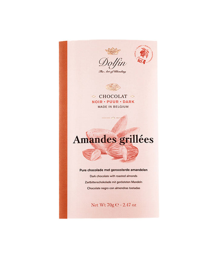 Tablette de chocolat noir - Amandes grillées